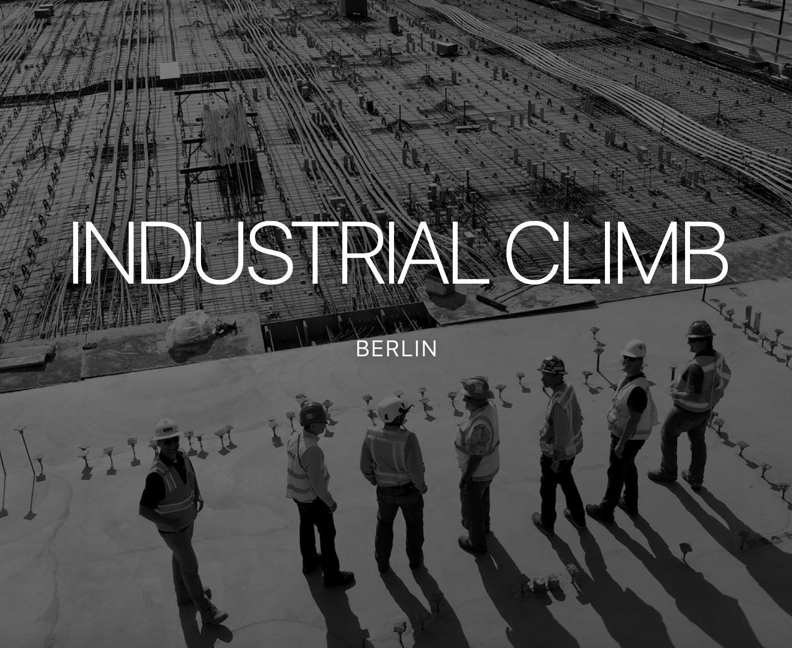 Tommaso Londi Industrial Climb website design - minimalist professional website with full-screen imagery for Berlin-based climbing service