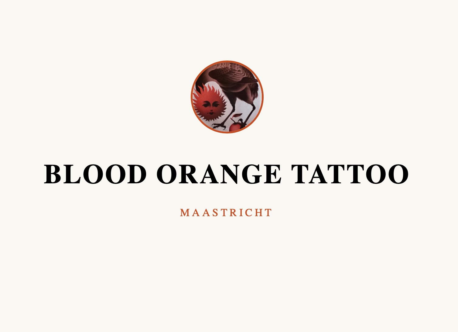 Blood Orange Tattoo studio website design - vibrant creative website with bold colors and dynamic layouts